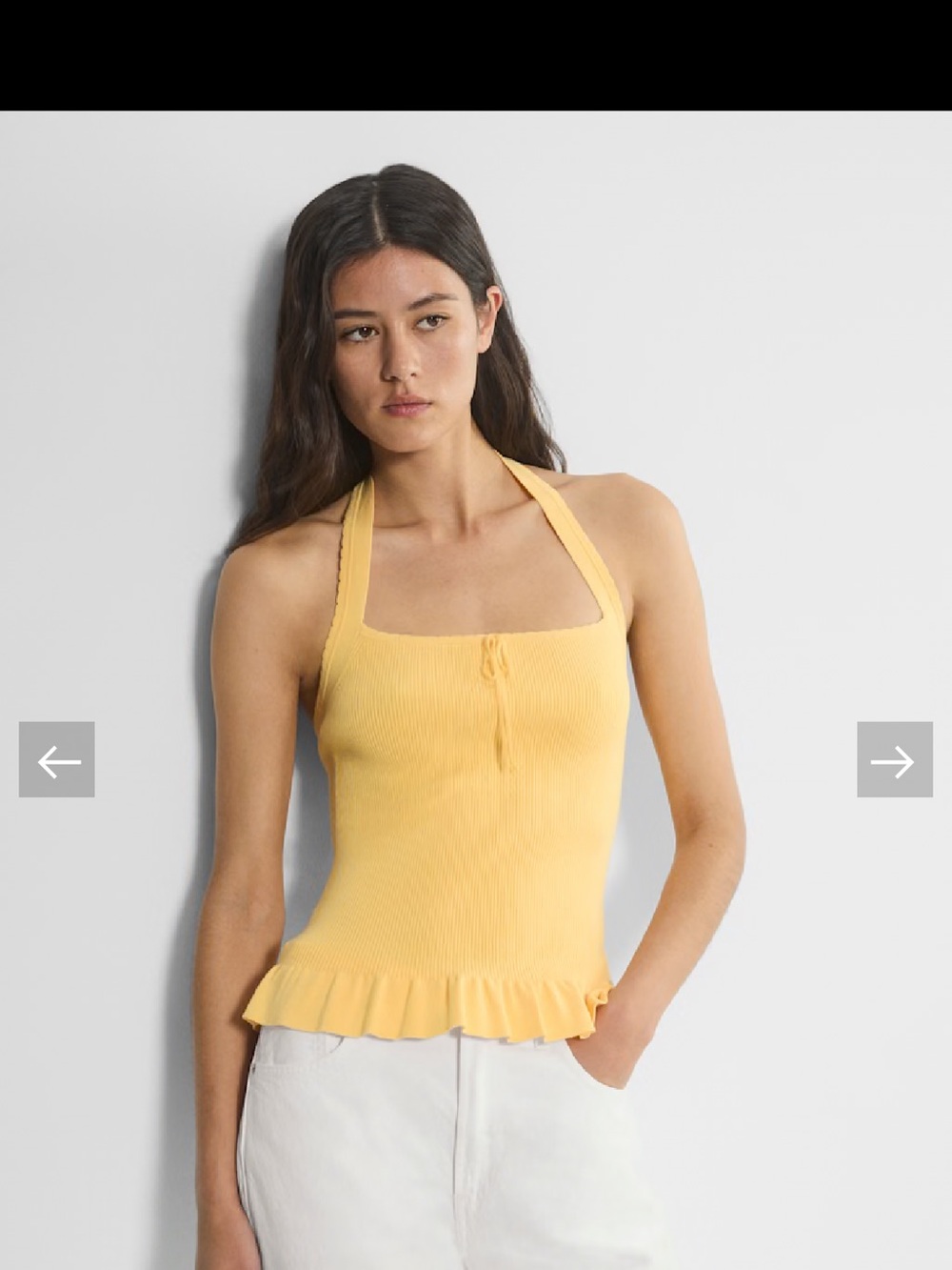 Aritzia Palmer Halter Top in Sunglow (size S, NWT)